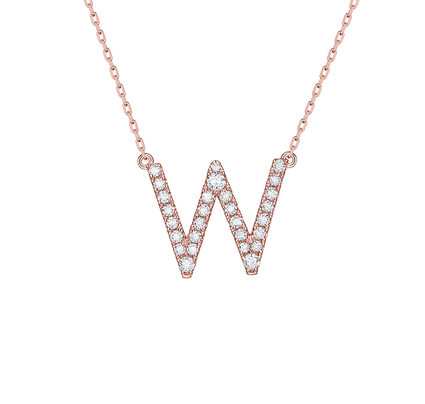 Charm 0.28ct “W” Lab Grown Diamond Pendant