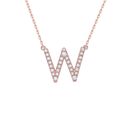 Charm 0.28ct “W” Lab Grown Diamond Pendant