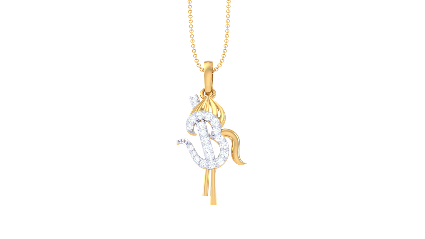 Devotional 0.13 ct Lab Grown Diamond Pendant Without Chain