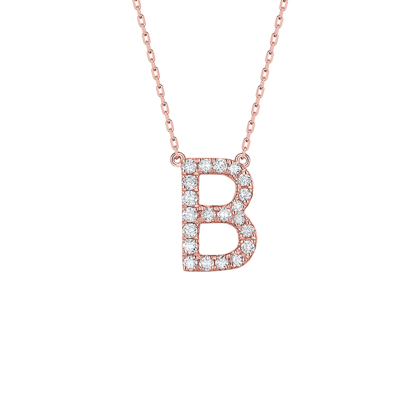 Charm 0.28ct “B”Lab Grown Diamond Pendant