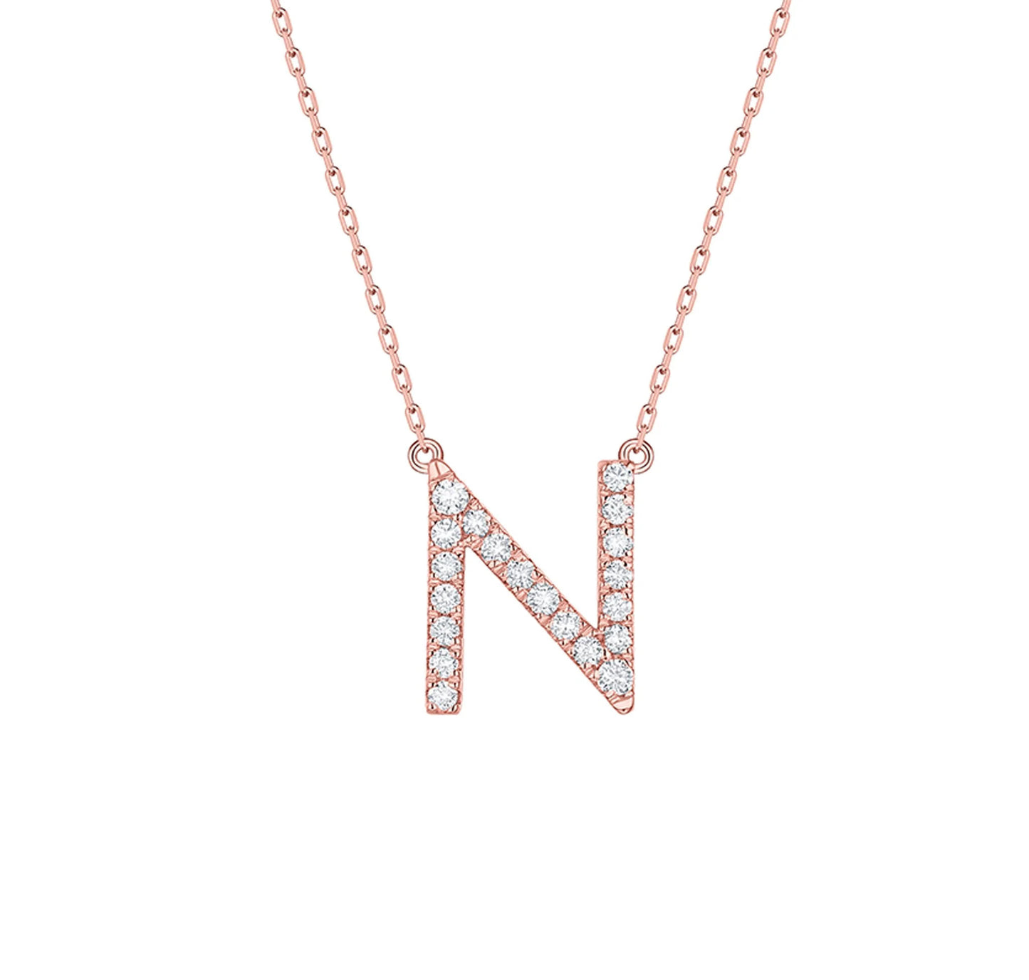 Charm 0.26ct “N” Lab Grown Diamond Pendant