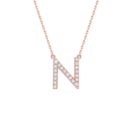 Charm 0.26ct “N” Lab Grown Diamond Pendant