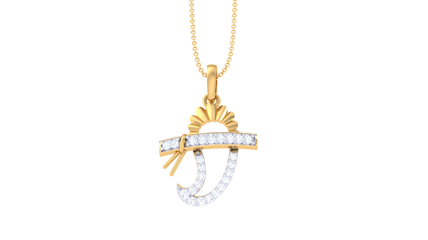 Devotional 0.11 ct Lab Grown Diamond Pendant Without Chain