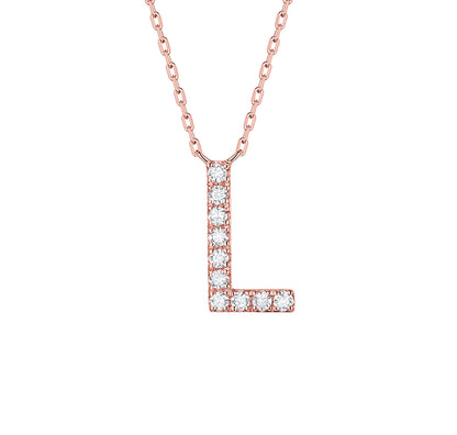 Charm 0.15ct “L” Lab Grown Diamond Pendant