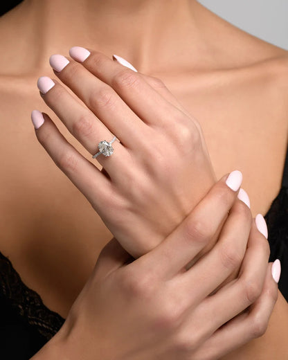 Solitaire oval shape 1.24 ct Lab Grown Diamond Ring