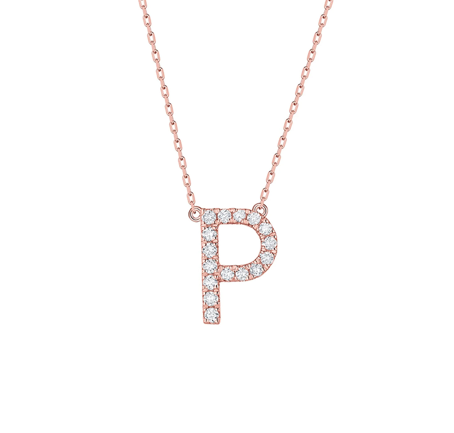 Charm 0.22ct “P” Lab Grown Diamond Pendant