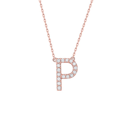 Charm 0.22ct “P” Lab Grown Diamond Pendant