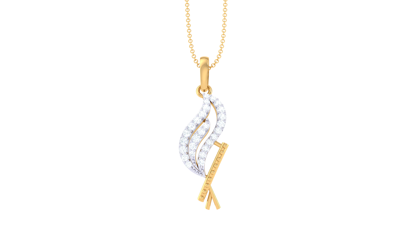 Devotional 0.14 ct Lab Grown Diamond Pendant Without Chain