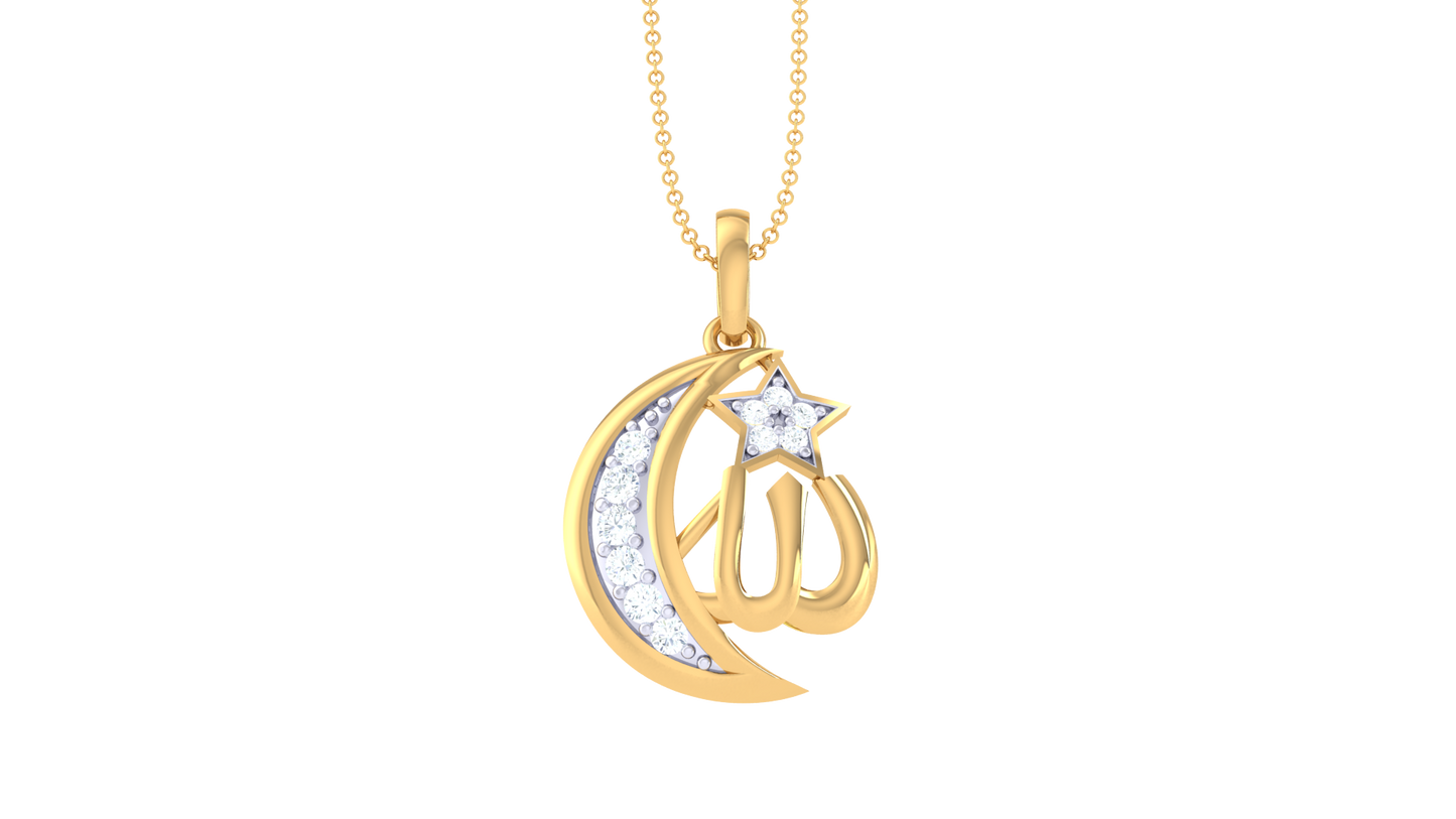 Devotional 0.10 ct Lab Grown Diamond Pendant Without Chain