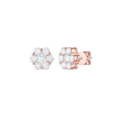 Essentia 2.00 ct Flower Lab Grown Diamond Earrings
