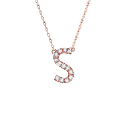 Charm 0.21ct “S” Lab Grown Diamond Pendant