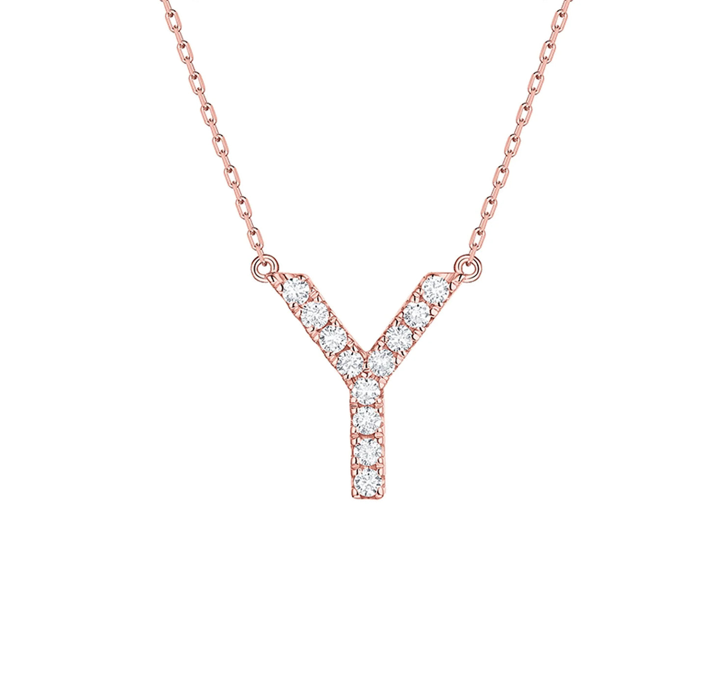 Charm 0.17ct “Y” Lab Grown Diamond Pendant