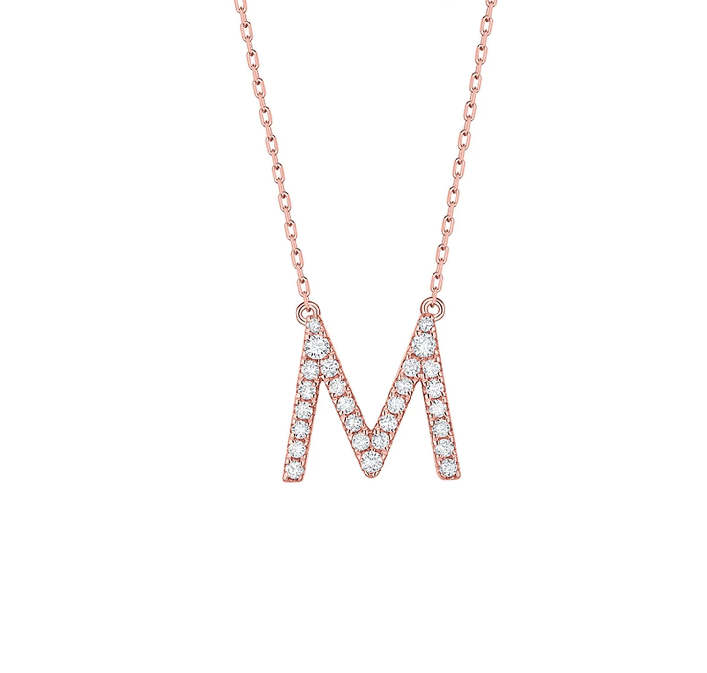 Charm 0.29ct “M” Lab Grown Diamond Pendant