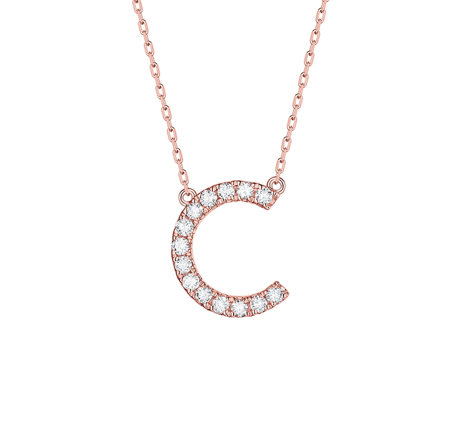 Charm 0.21ct “C” Lab Grown Diamond Pendant