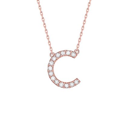 Charm 0.21ct “C” Lab Grown Diamond Pendant