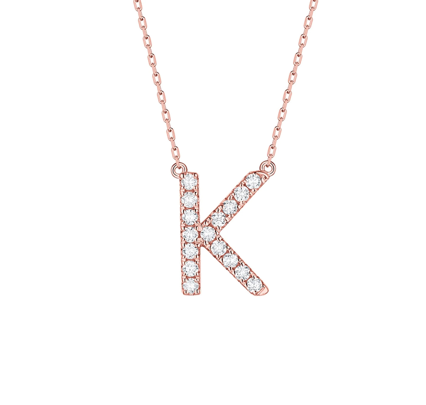 Charm 0.25ct “K” Lab Grown Diamond Pendant