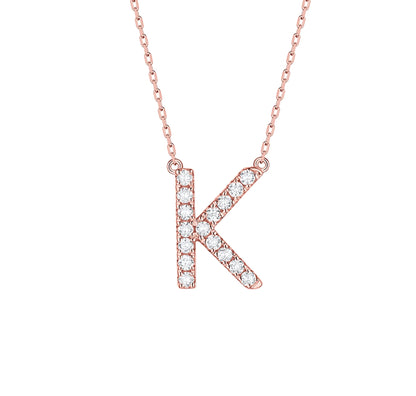 Charm 0.25ct “K” Lab Grown Diamond Pendant