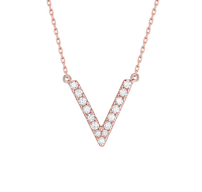 Charm 0.19ct “V” Lab Grown Diamond Pendant
