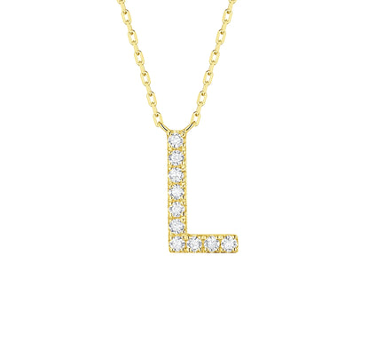Charm 0.15ct “L” Lab Grown Diamond Pendant