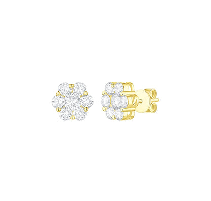 Essentia 2.00 ct Flower Lab Grown Diamond Earrings