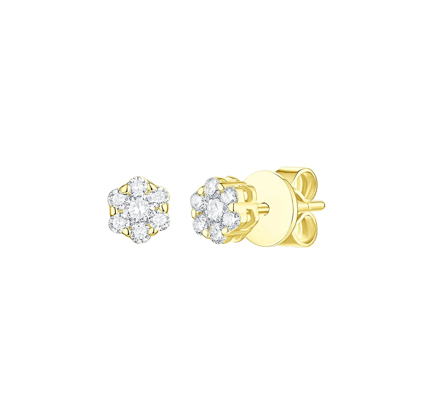 Essentia 0.26 ct Flower Lab Grown Diamond Earrings