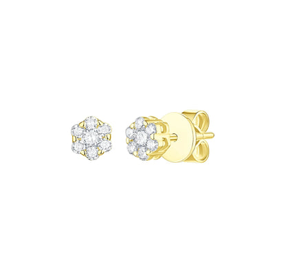 Essentia 0.26 ct Flower Lab Grown Diamond Earrings