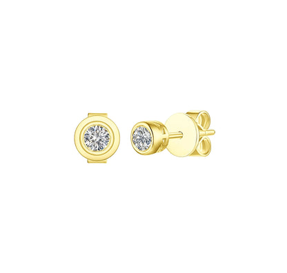 Solitaire Bezel 0.25 ct Lab Grown Diamond Earrings