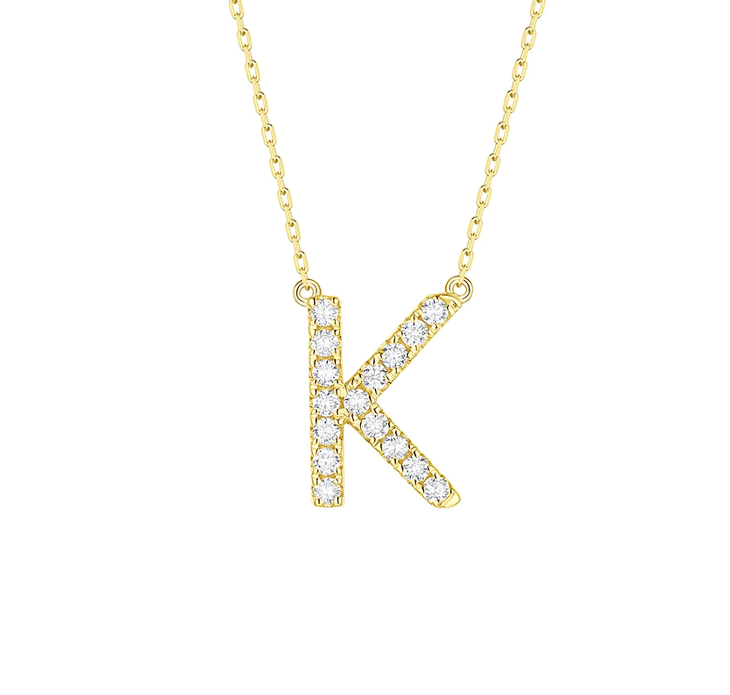 Charm 0.25ct “K” Lab Grown Diamond Pendant