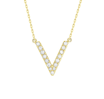 Charm 0.19ct “V” Lab Grown Diamond Pendant