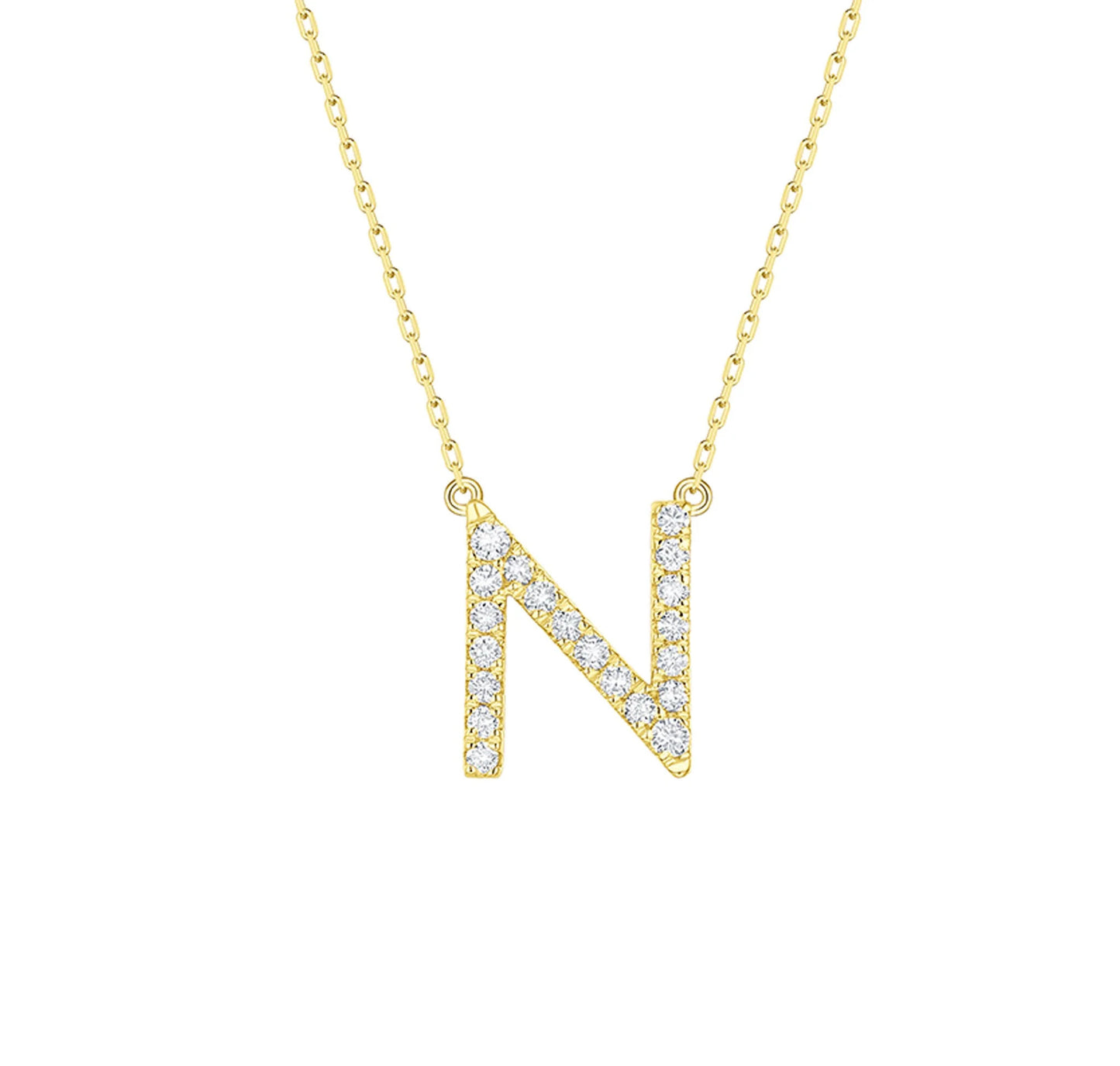 Charm 0.26ct “N” Lab Grown Diamond Pendant
