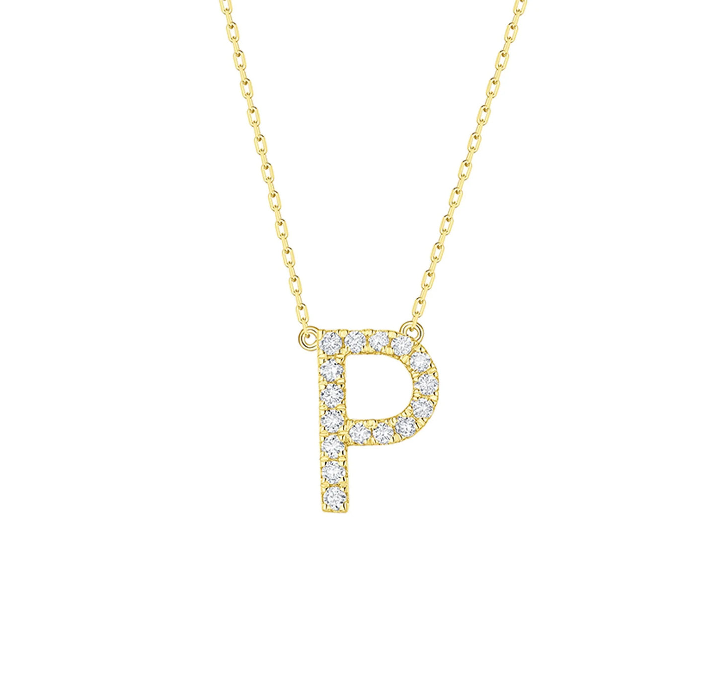 Charm 0.22ct “P” Lab Grown Diamond Pendant