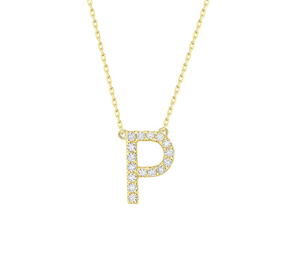 Charm 0.22ct “P” Lab Grown Diamond Pendant