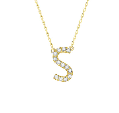 Charm 0.21ct “S” Lab Grown Diamond Pendant