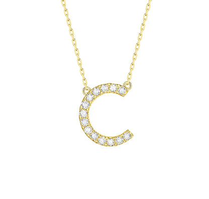 Charm 0.21ct “C” Lab Grown Diamond Pendant