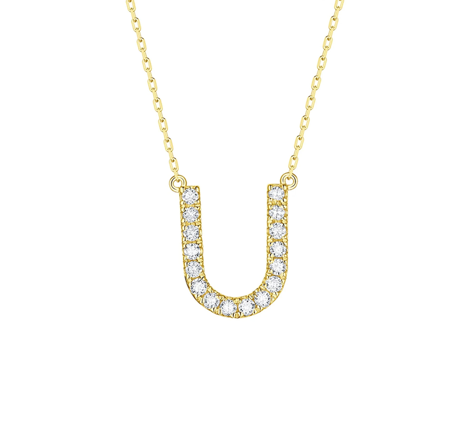 Charm 0.24ct “U” Lab Grown Diamond Pendant