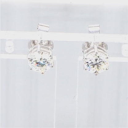 Solitaire 1.00 ct Lab Grown Diamond Earrings