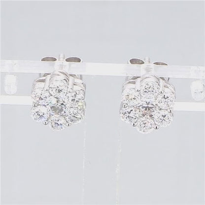 Essentia 1.00 ct Flower Lab Grown Diamond Earrings