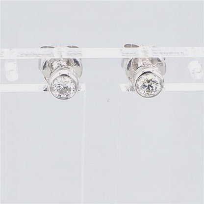 Solitaire Bezel 0.25 ct Lab Grown Diamond Earrings