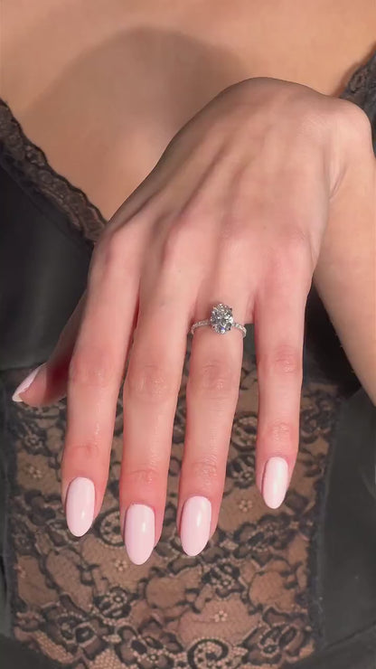 Solitaire Oval 1.10 ct Lab Grown Diamond Ring