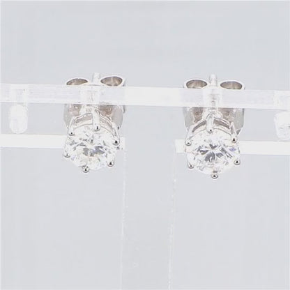 Solitaire 0.80 ct Lab Grown Diamond Earrings