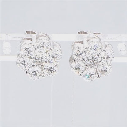 Essentia 2.00 ct Flower Lab Grown Diamond Earrings